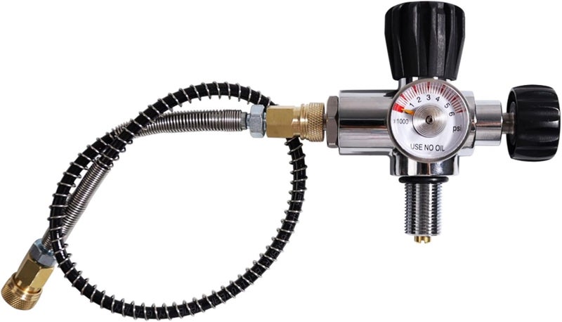 TUXING 4500PSI High Pressure PCP Paintball Fill Station Stainless Steel Valve HPA CO2 Tank DIN Charging System Black M18*1.5 - Image 1